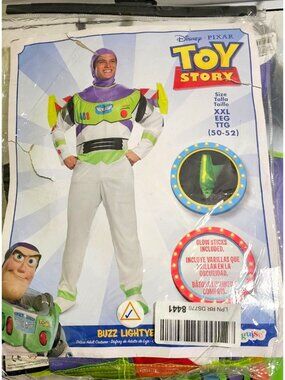 Buzz Lightyear Costume Light up Jet Pack Wings Toy Story Disguise Adult Plus XXL